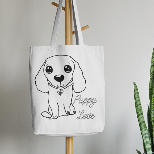 Puppy Love Coloring Tote