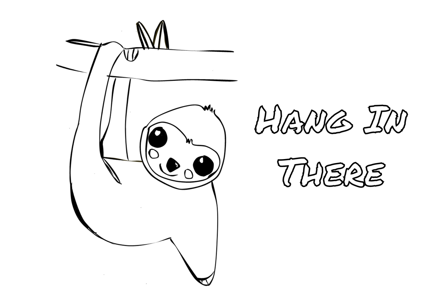 Hang In There Sloth Sticker